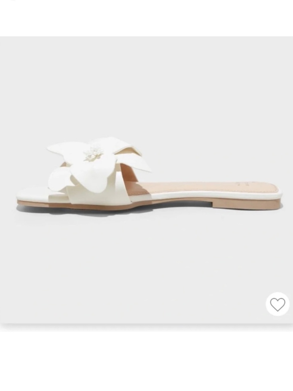 Women's Alyssa Floral Slide Sandals - A New Day White (size 10, NWT) - Picture 3 of 15